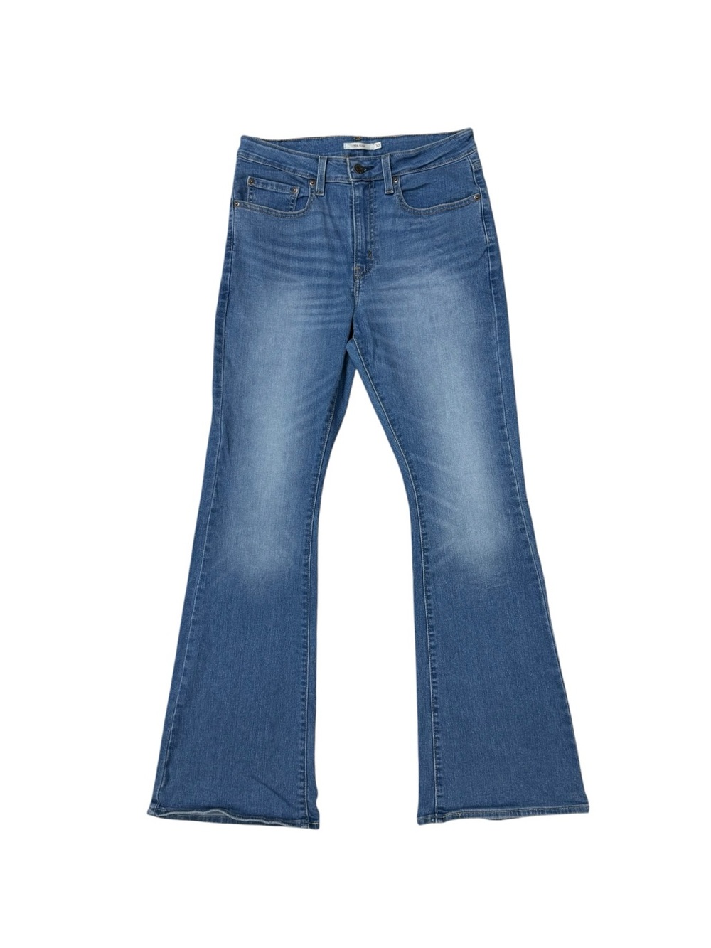 Levis 726 Flare Jeans Womens 30 High Rise Medium Wash Denim Stretch Boho 30x32